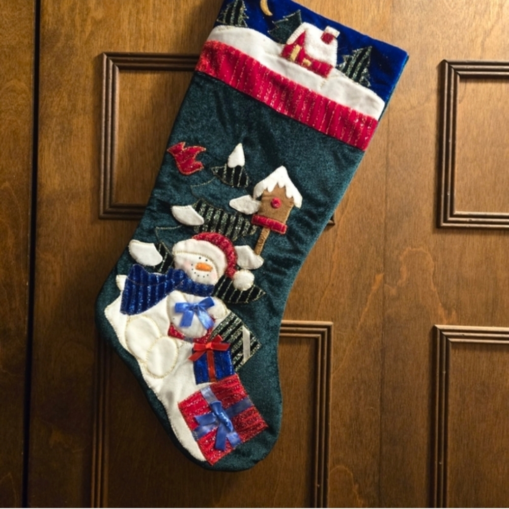 Christmas Stockings with Snowman Design - Picture 4 of 4